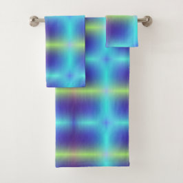 Uma vibrante toalha colorida com um tie-dye