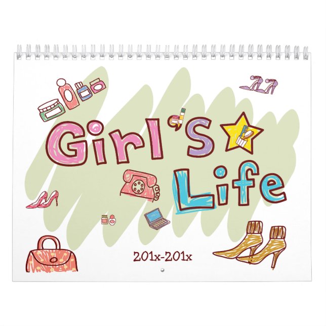 Uma vida das meninas personalizou o calendário de (Capa)