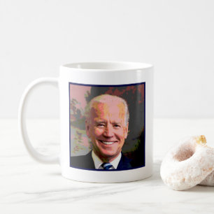 Uma xícara de café Joe com imagem de Joe Biden