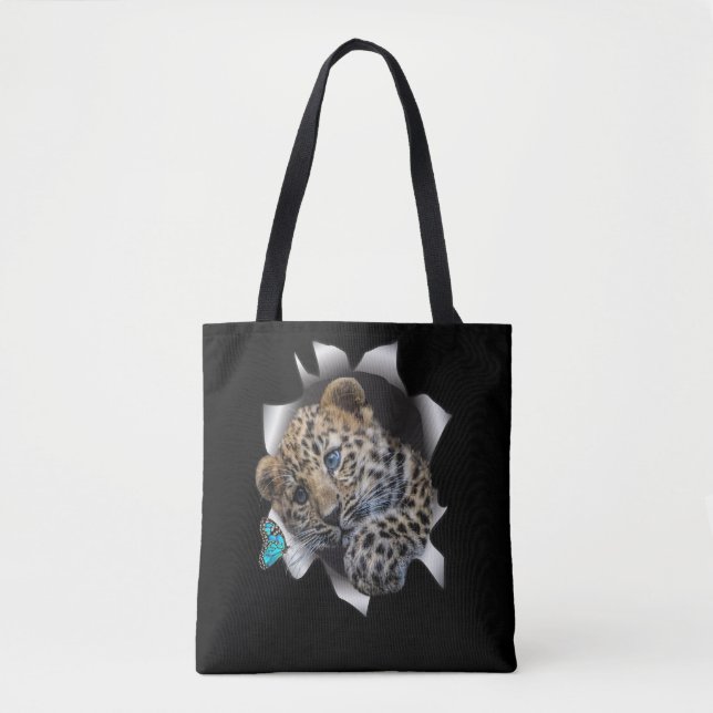 Uma xícara-leopardo e um tigre Tote Bag (Frente)