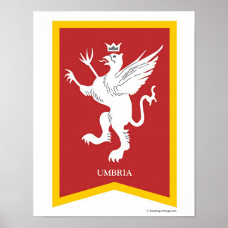 Úmbria Itália Região Crest Art Impressão