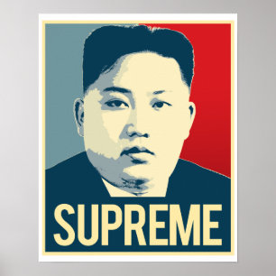 Un de Kim Jong - supremo - poster da propaganda -