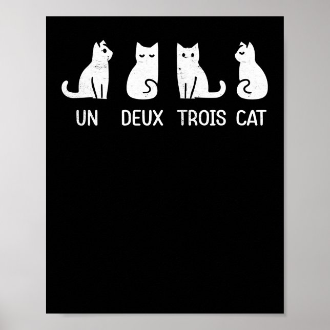 un deux trois cat poster (Frente)