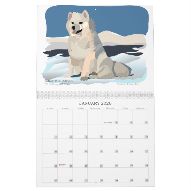 Un pequeno Blanc - um calendário para amantes do (Jan 2026)