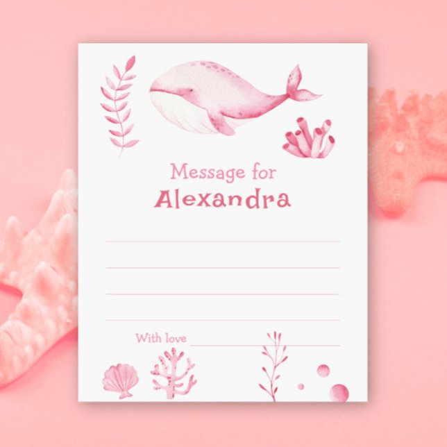 Under the sea Whale birthday time capsule message (Criador carregado)