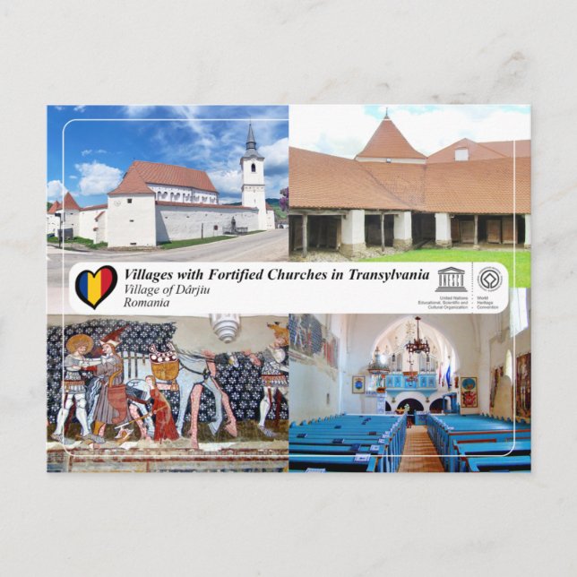 Unesco WHS - Aldeia do Cartão Postal de Dârjiu (Frente)