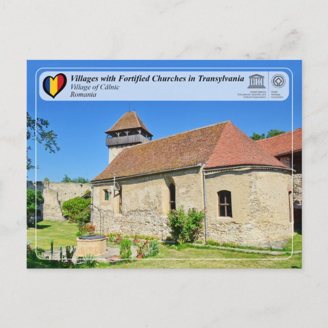 Unesco WHS - Aldeia do Cartão Postal do Câlnic (Frente)