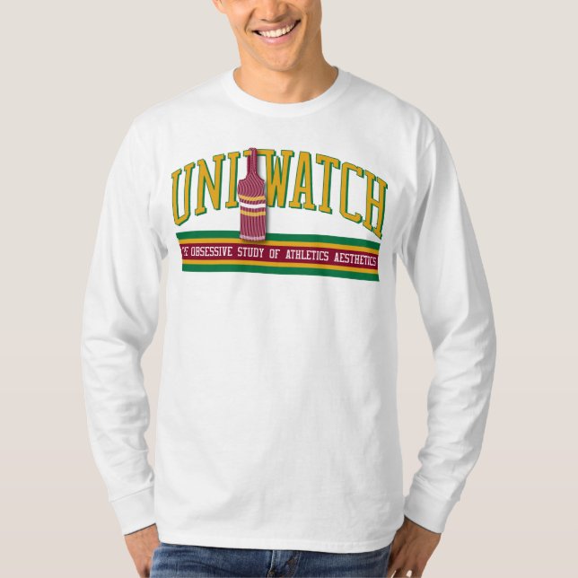 Uni camisa do relógio (longsleeve - branco) (Frente)