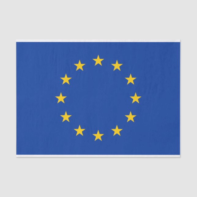 União Europeia: bandeira de papel de papel de teci (Frente )