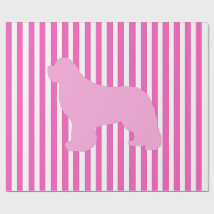 Único papel de embrulho cor-de-rosa do cão de