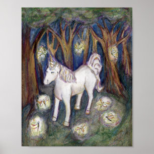 Unicorés Fairies Encantadas Forest Poster Art Impr