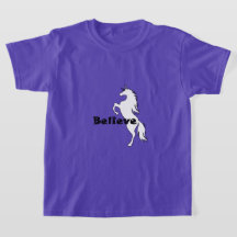 Unicorn Acredite Design - Camisa Básica De T-Shirt