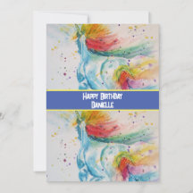 Unicorn Art Childs Girls Birthday Convite