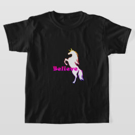 Unicorn Believe Design - Camiseta Básica Feminina
