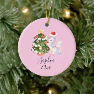 Unicorn deseja - Enfeites de natal personalizado p