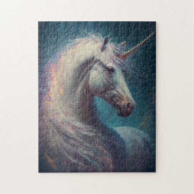 Unicorn Fantasy Art Jigsee Quebra-cabeça (Vertical)