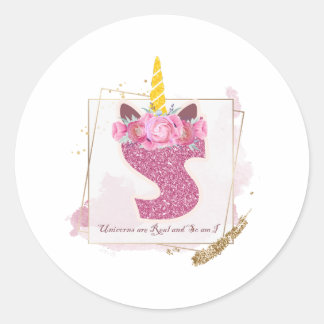 Unicorn Monogramas S Autocolantes personalizados