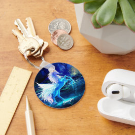 Unicorn Pegasus Chaveiro Adicionar seu NOME