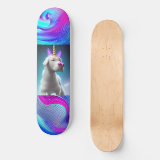 Unicorn Puppy art no skate para garotinha