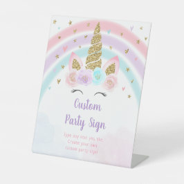 Unicorn Rainbow Editable Birthday