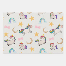 Unicorn Sonha Papel de Embraiagem de Presente