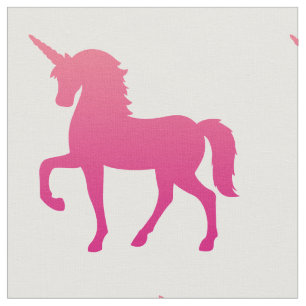 Unicórnio cor-de-rosa tecido penteado do algodão
