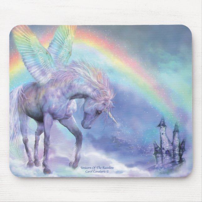 Unicórnio do arco-íris Mousepad (Frente)