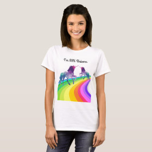 Unicórnio do arco-íris - o t-shirt das mulheres