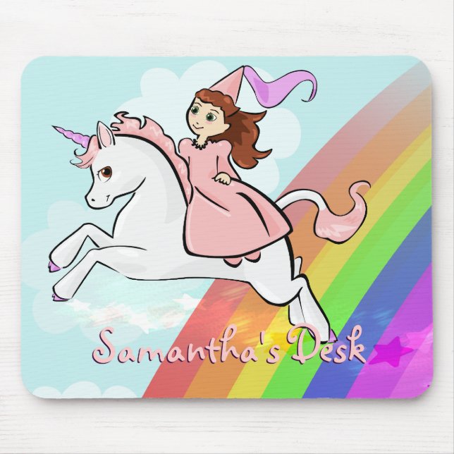 Unicórnio e princesa Mousepad (Frente)