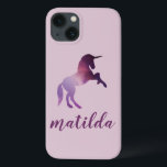 unicórnio mágico roxo e fofo<br><div class="desc">Adicione um toque de fantasia colorida às celebrações de aniversário com este design divertido. Com um unicórnio roxo com estrelas e fundo de galáxia,  este design bonito será um favorito para todas as idades. Parte de uma coleção.</div>