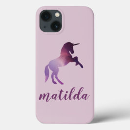 unicórnio mágico roxo e fofo