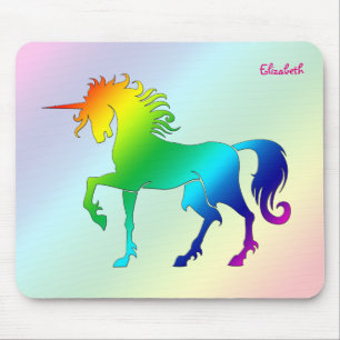 Unicórnio Mousepad do arco-íris