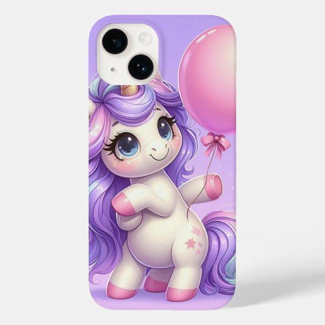 Unicórnio Repleto Segurando um Balão (Verso)