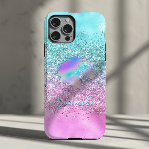 Unicórnio Rosa Água Chic Glitter glam monograma