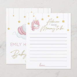 Unicórnio Rosa, Estrelas, Chá de fraldas de Consel