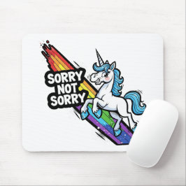 Unicórnio Sorry not Sorry Mousepad