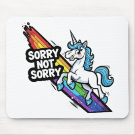Unicórnio Sorry not Sorry Mousepad