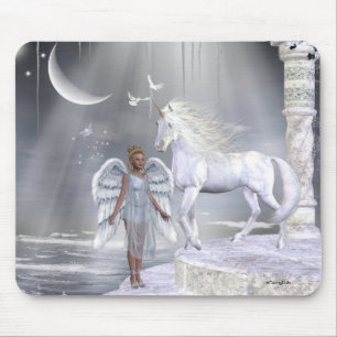 Unicórnios Mousepad de Fae dos anjos