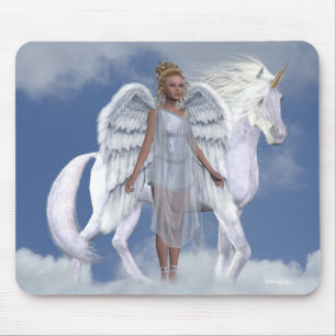 Unicórnios Mousepad de Fae dos anjos