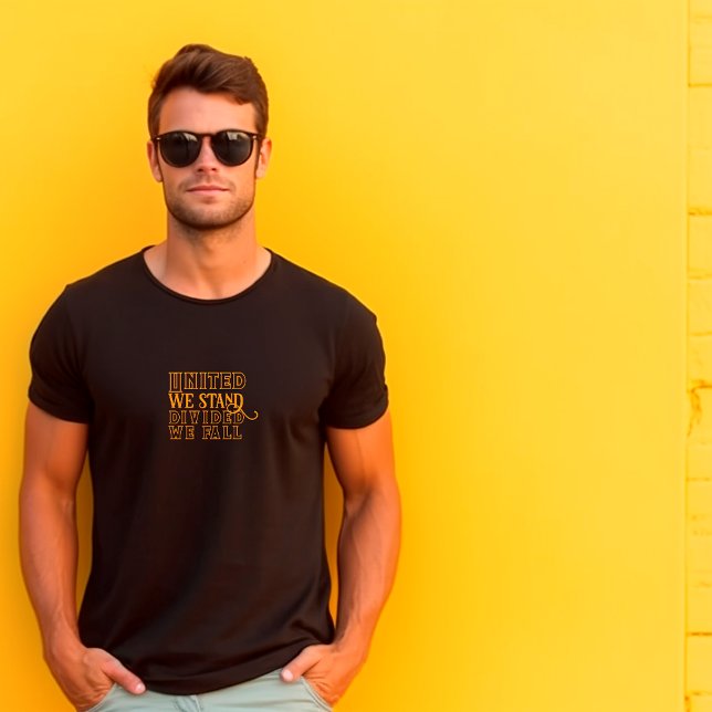 Unida nós somos laranja dizendo T-Shirt (Criador carregado)