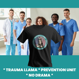 Unidade de Prevenção de Trauma Llama Funny T-Shirt