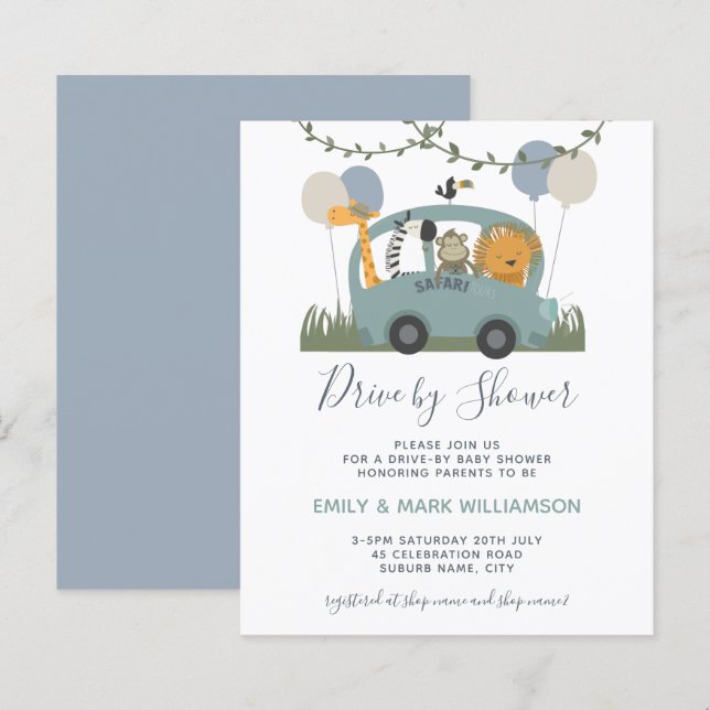 Unidade Orçamental Por Chá de fraldas Safari Anima (Frente/Verso)