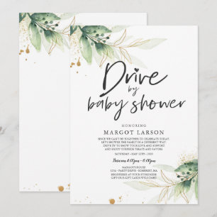 Unidade por Chá de fraldas Convite para Chá Verd