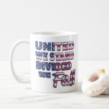 Unidos Nós Permanecemos Caneca de Café Tipografia