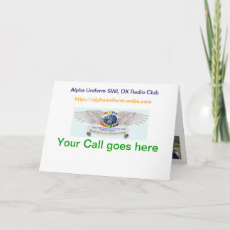Uniforme alfa cartões dobrados de QSL