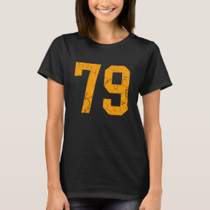 Uniforme de Jogador Camisa Número 79 Laranja Disto