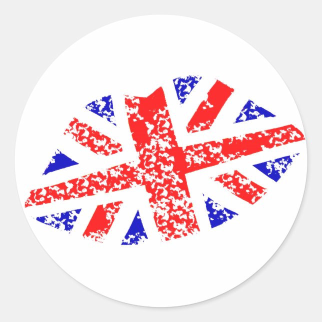 Union Jack British Beija Isto! Adesivos (Frente)