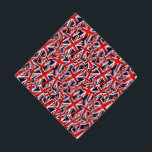 Union Jack British England Flag Bandana<br><div class="desc">* bandeira do Estado do Reino Unido (Reino Unido, Grã-Bretanha Excelente): Camadas, sobre camadas da bandeira britânica criadas com um estilo verde, uma safra ou um olhar vestido angustiado. * Dois tamanhos disponíveis. Perfeito para animais de estimação e seus donos! * Adicionar uma foto e/ou texto para personalizar. * Clique...</div>