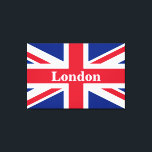 Union Jack London ~ British Flag Canvas Print<br><div class="desc">Bandeira do Reino Unido da Grã-Bretanha Excelente e da Irlanda Norte com o texto de Londres. Deixe como está,  personalize o texto ou faça vazio.</div>