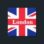 Union Jack London ~ British Flag Canvas Print<br><div class="desc">Bandeira do Reino Unido da Grã-Bretanha Excelente e da Irlanda Norte com o texto de Londres. Deixe como está,  personalize o texto ou faça vazio.</div>